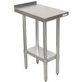 Bk Resources Stainless Steel Filler Table With Undershelf, 1 1/2" Riser 15"Wx24"D SFTS-1524